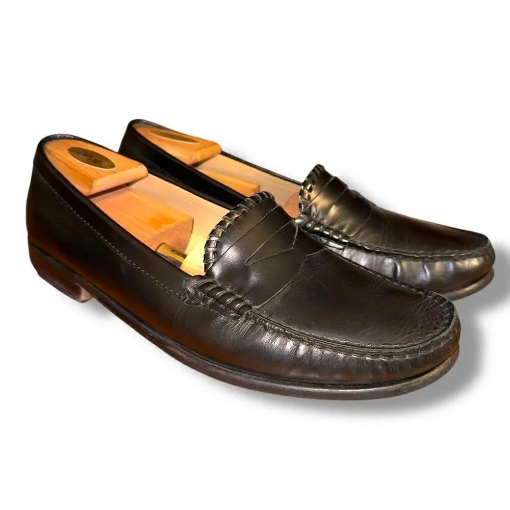Black Jack Rogers Leather Penny Loafers Size 11